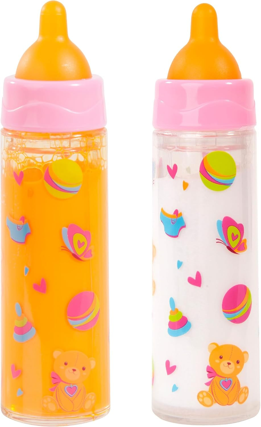 Bayer Design 79201AE Bouteille Magique, Bouteille de Lait, Gourde, Accessoire de Poupée, Blanc et Orange