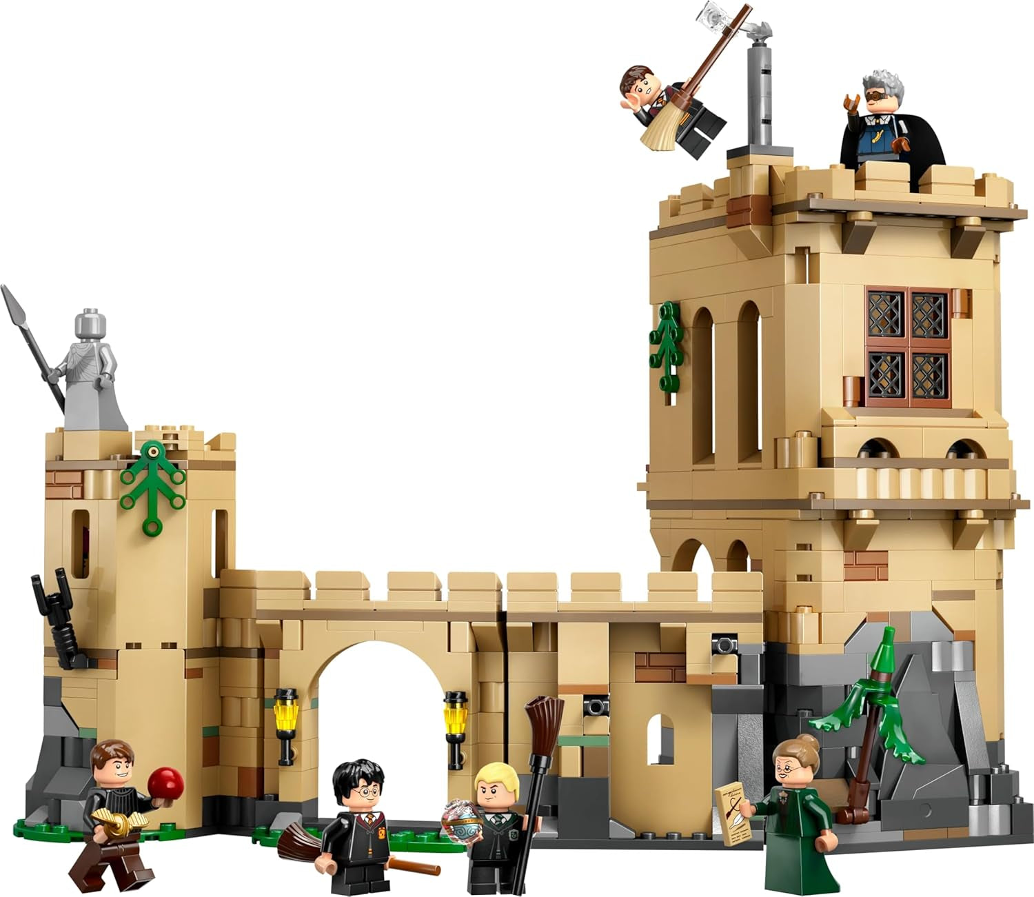 Château de Poudlard LEGO Harry Potter : Leçons de vol et aventure avec 6 figurines à collectionner, dont Draco Malfoy et le professeur McGonagall, jeu de rôle pour garçons et filles de 9 ans 76447 Jeux de construction Besuche den LEGO-Store