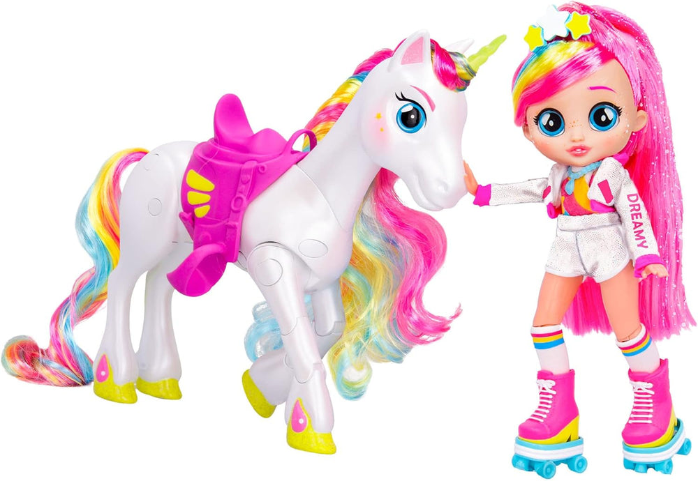 BFF by Tränenbabys Dreamy & Rym Deluxe-Set, enthält die Exklusive bewegliche Puppe Dreamy und Sein Einhorn Rym - Optimales Geschenk für Jungen und Mädchen ab 5 Jahren