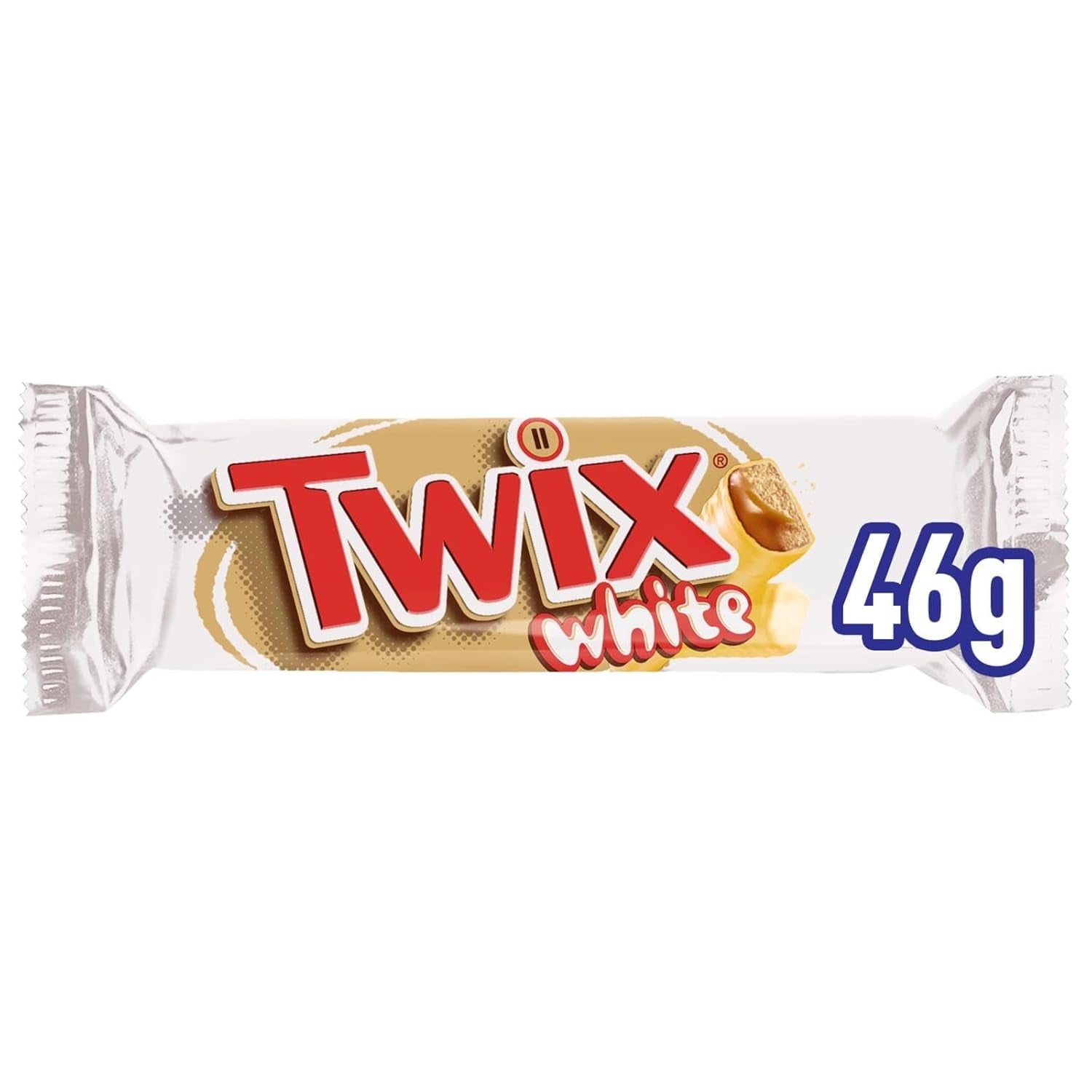Barres de chocolat blanc Twix | Caramel, Biscuits, Chocolat Blanc | Paquet multiple de chocolat | 5 barres (5 x 46g) (Pack de 5)