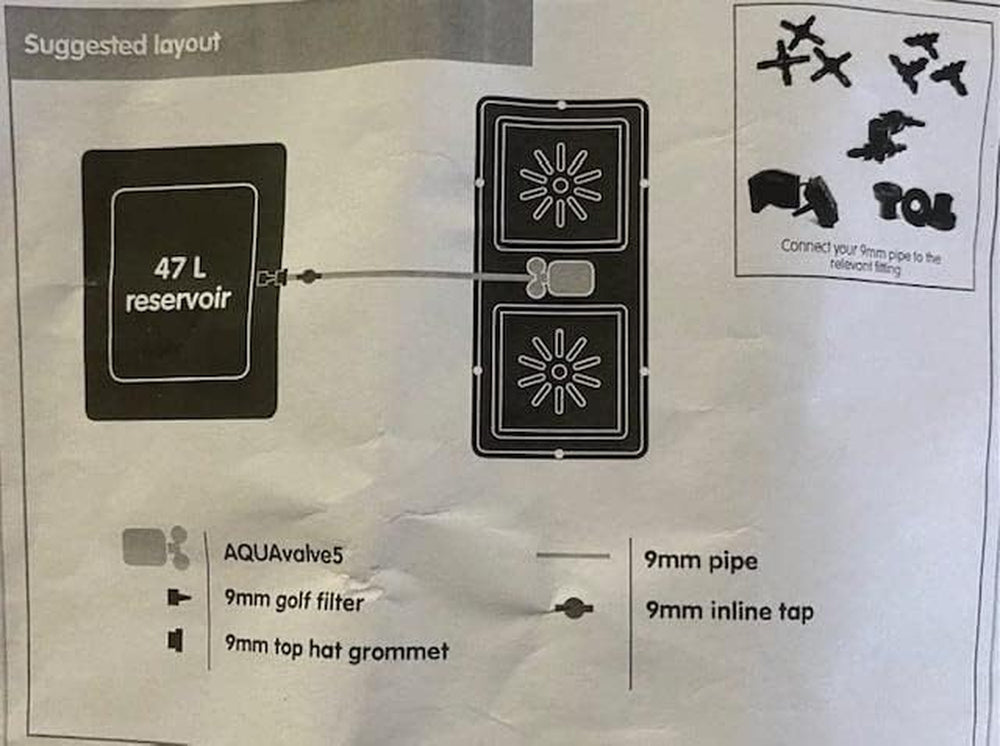 Kit d'irrigation automatique Hydrosystem Easy2grow 2 (2 pots 8,5L)