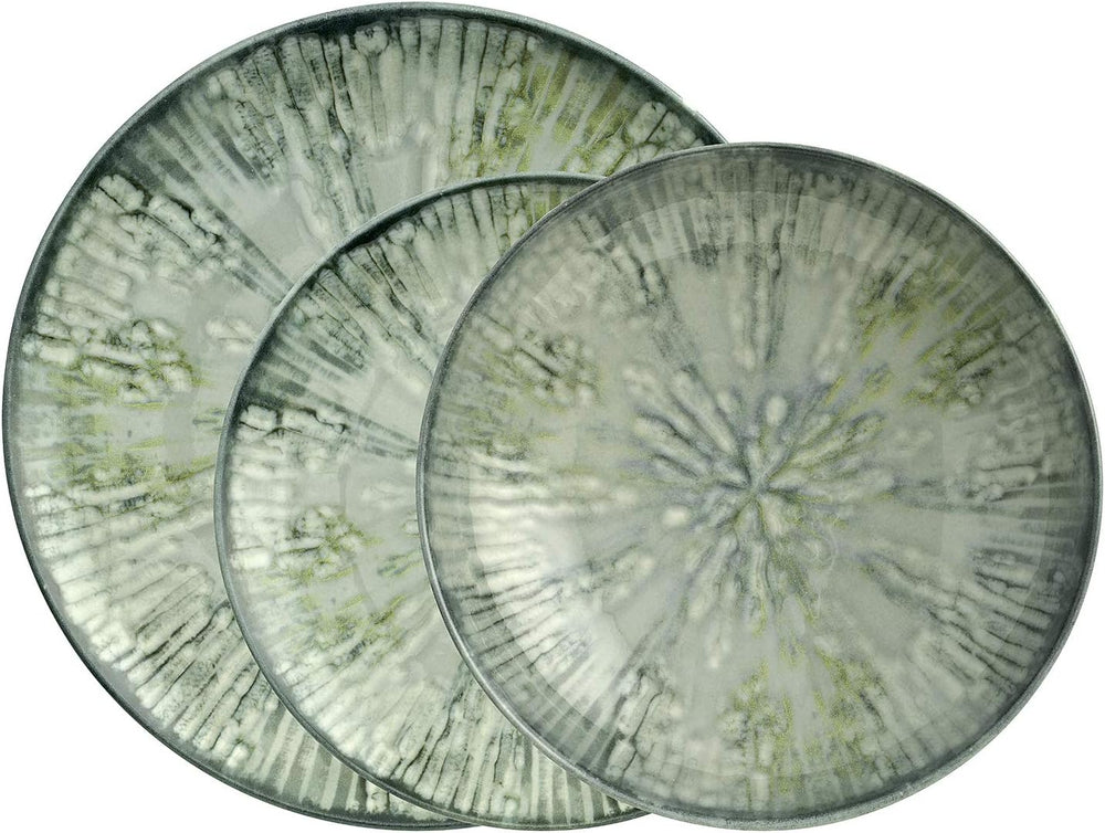 Service de table en porcelaine gris Fusion 67351GA2, 12 pièces