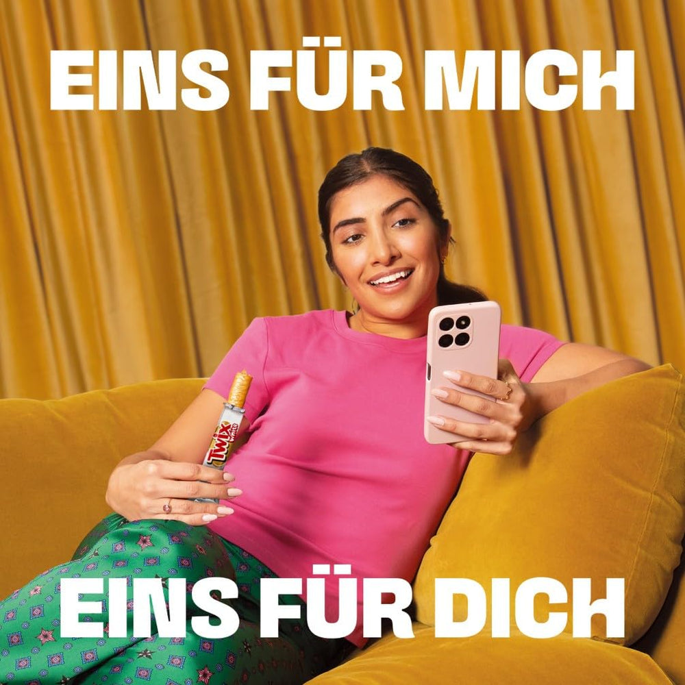 Barres de chocolat blanc Twix ; caramel, biscuits, chocolat blanc ; plusieurs paquets de chocolats ; 5 barres (5 x 46 g)