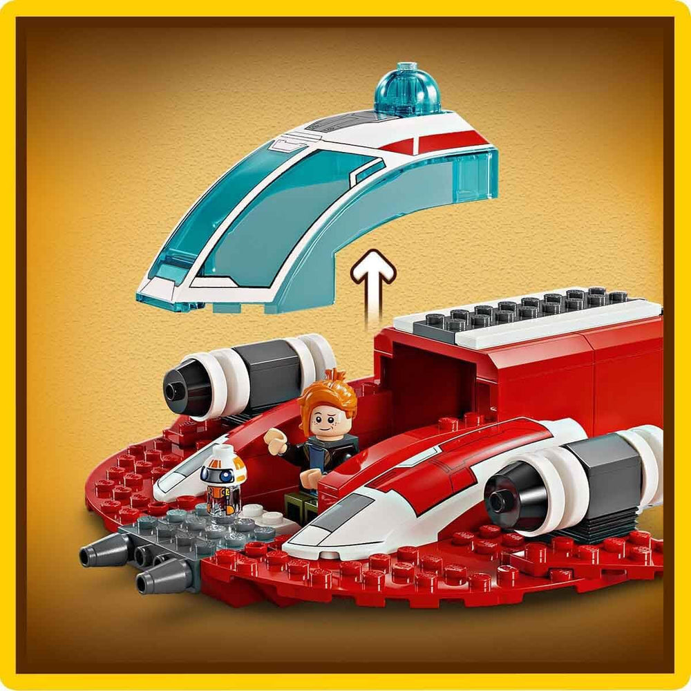 LEGO Star Wars : Les aventures du jeune Jedi Crimson Firehawk, coffret de démarrage pour enfants avec vaisseau spatial à construire, speeder bike et 3 figurines, cadeau pour garçons et filles de 4 ans 75384 Ensembles de construction Besuche den LEGO-Store