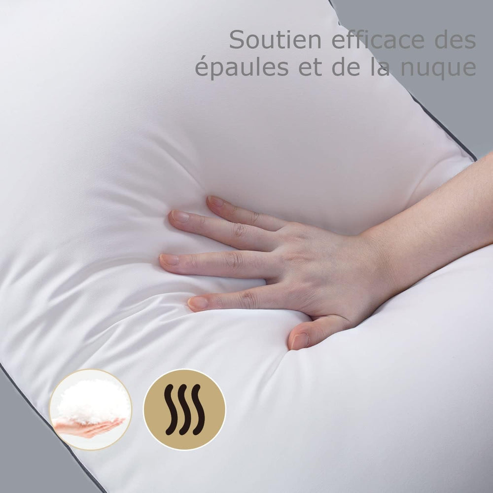 Oreiller Bedstory, 50 x 70 cm, 2 pièces, résistant aux morsures, respirant la transpiration, hypoallergénique, garnissage : 100 % fibre de polyester, ultra confort et douceur et excellent maintien Naty Shop Oreillers standards