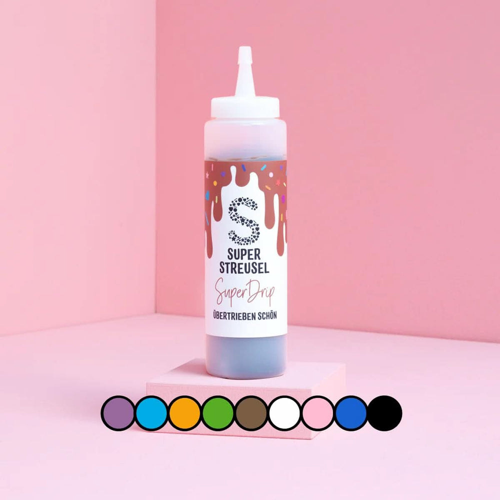 Super Drip Black Cake Glaze Cake Fondant Chocolat 300 grammes Glaçages et Décor Naty Shop Marron