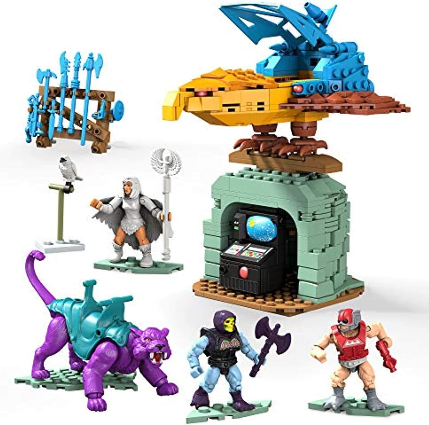MEGA Construx GPH23 - Probuilder Masters of The Universe Classic Roton Assault, enthält Zwei Mikro-Actionfiguren zum Sammeln, Spielzeug ab 8 Jahren
