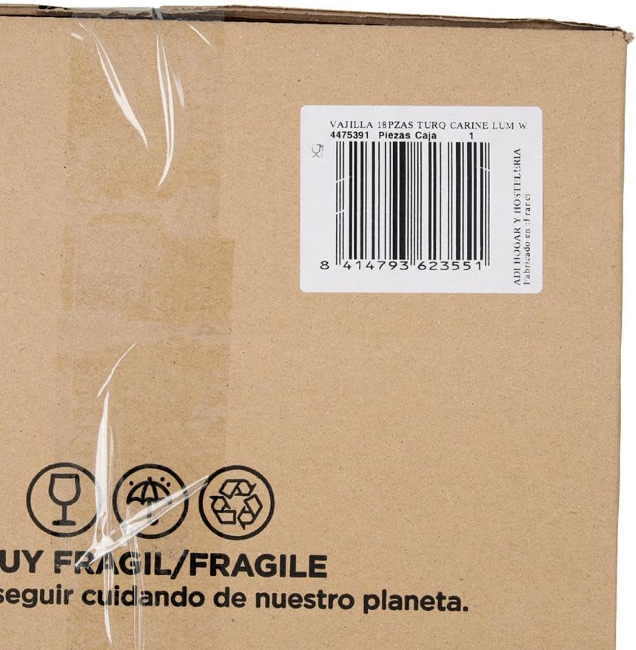 Ménagère 18 pièces turquoise