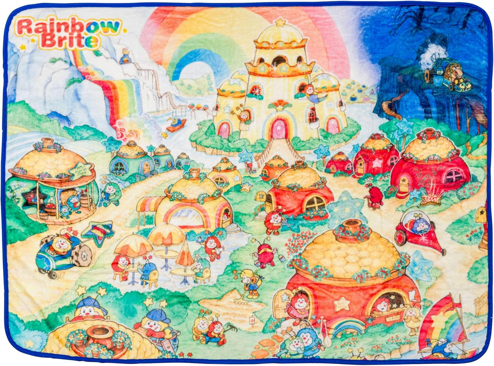 Couverture suspendue Silver Buffalo Garfield, polaire, 114,3 X 152,4 cm Lits et couvertures Silver Buffalo Rainbow Brite Rainbowland