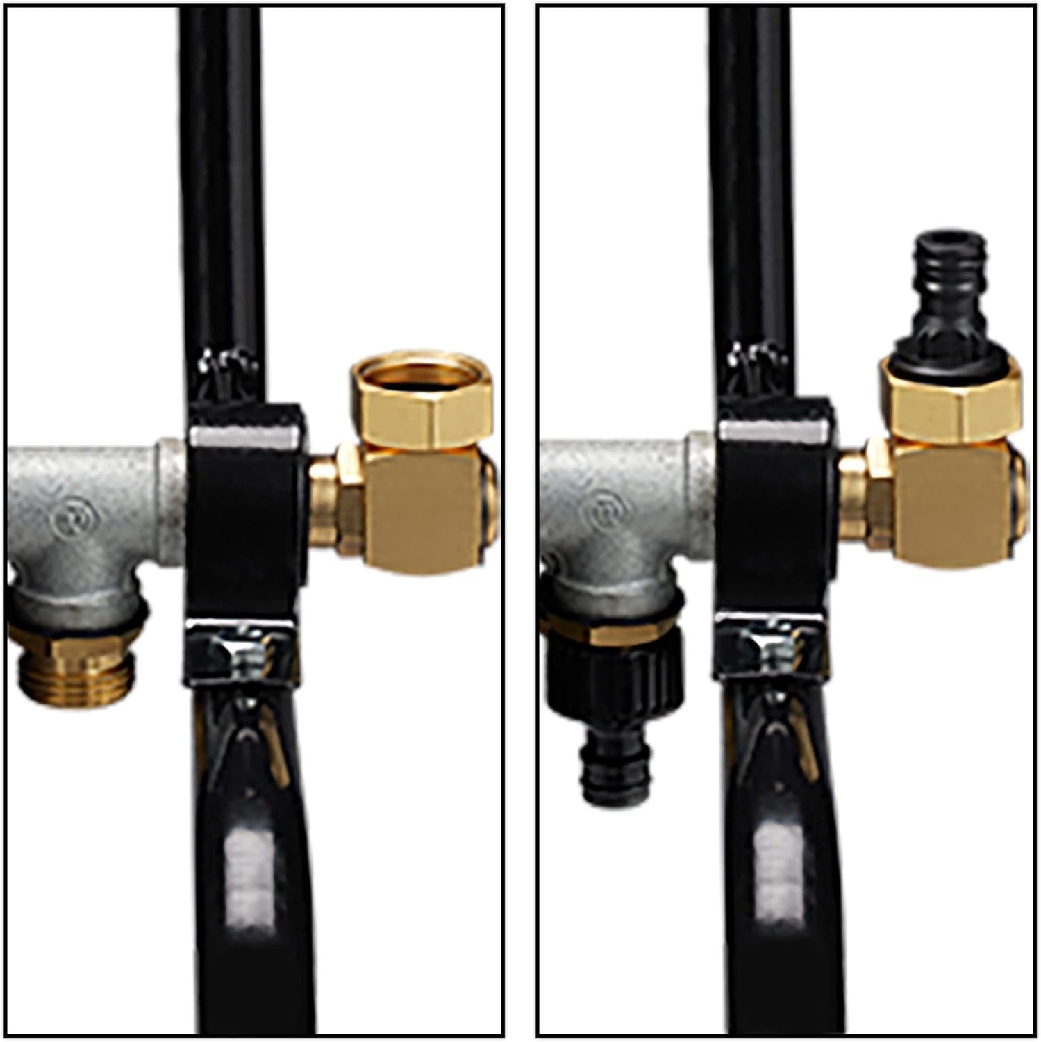 Dévidoir Relaxdays, enrouleur de tuyau mobile, raccord 1/2" et 3/4", tuyau jusqu'à 80 m, 2 roues, métal, noir