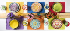 Set de veselă Excelsa ETNO Chic, porțelan, multicolor, 21 piese