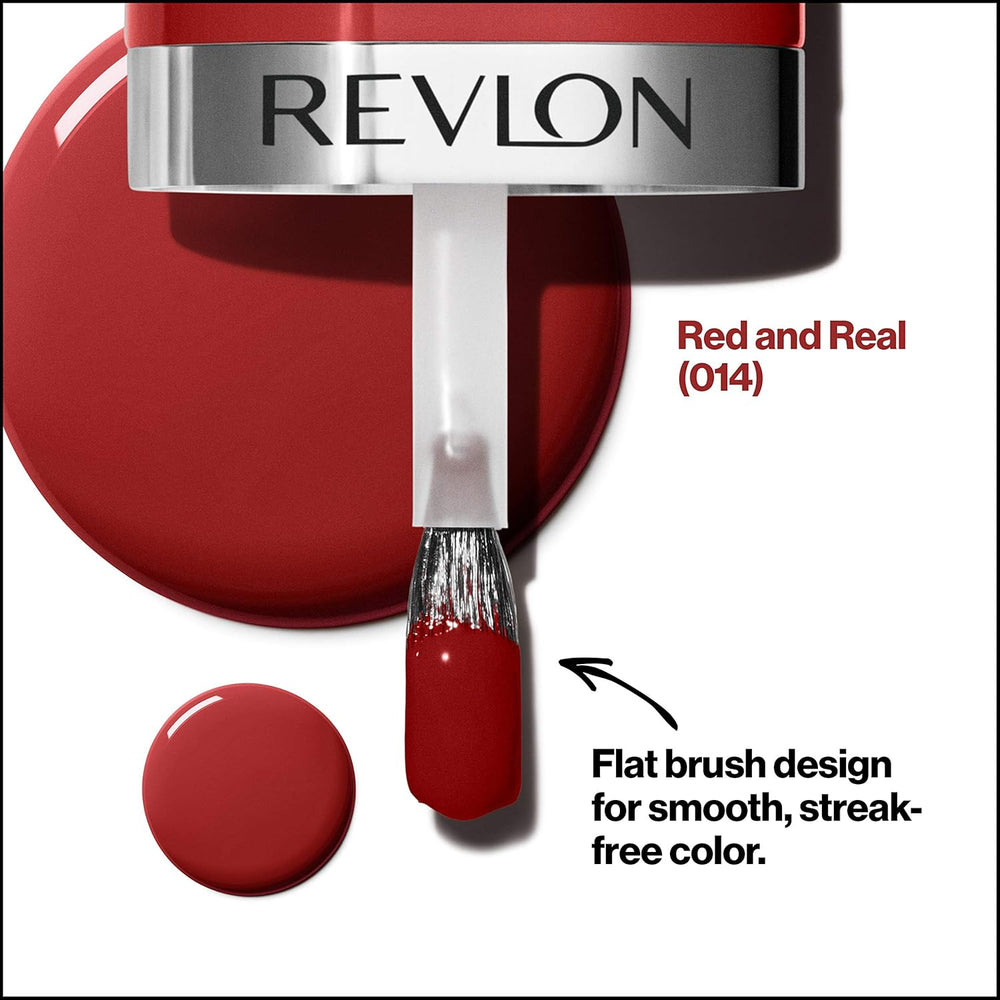 Revlon Ultra HD Snap Vernis à ongles, formule végétalienne longue durée, séchage rapide et couverture complète en une seule couche, couleur (8 ml), rouge et noir (014), unisexe