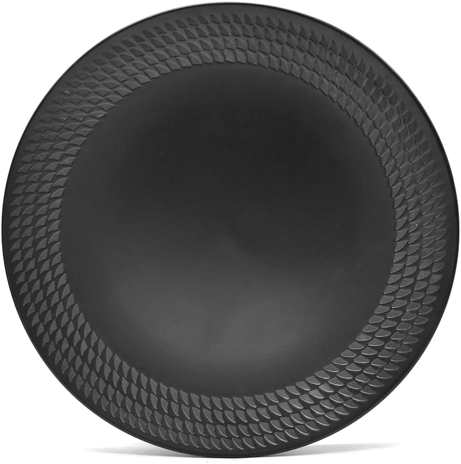 ECHTWERK 30-Teiliges Vintage Kombiservice "Blackstyle" Modern-Design, Für 6 Personen, Geschirrset Aus Steingut Mit 6 X Speiseteller, 6 X Beilagenteller, 6 X Schüssel, 6 X Teetassen, 6 X Suppenteller Sets de table Naty Shop