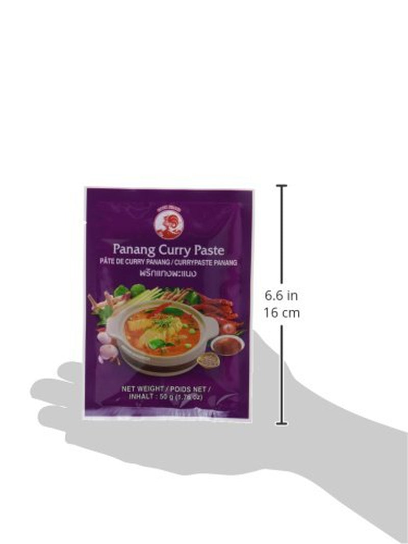 Cock Currypaste Panang, medium Schärfe, authentique cuisine thaïlandaise, ingrédients naturels, végétalien, halal et sans gluten (1 x 50 g)