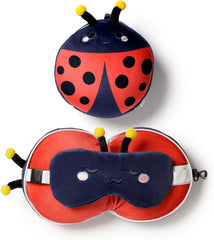 Oreiller de voyage Puckator Relaxeazzz avec masque de coccinelle - Animaux doux, multicolore, 1 unité (lot de 1) Oreillers de voyage Naty Shop Default Title