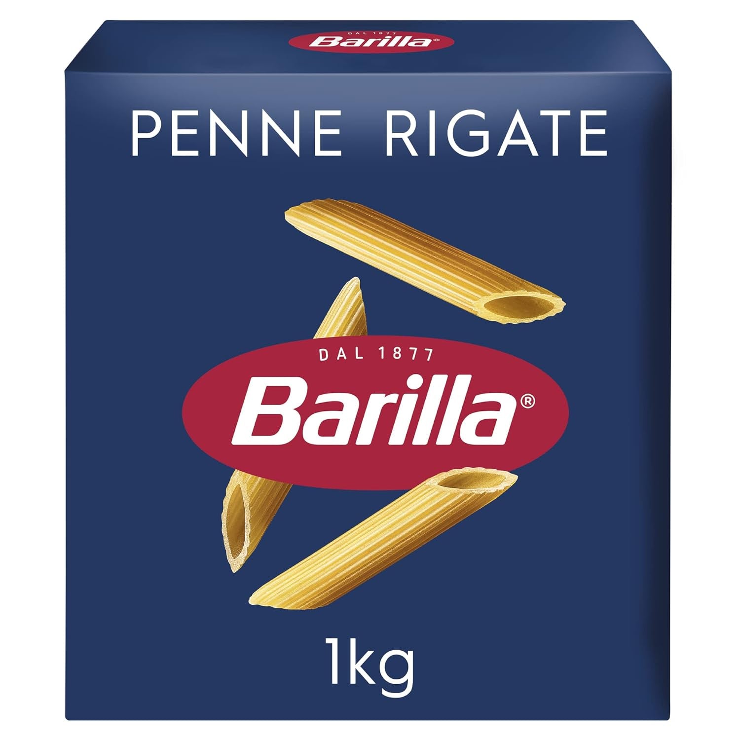 Pâtes Barilla Classic Penne Rigate Nr. 73 de blé dur de haute qualité, toujours al dente, (1 x 1 kg) 1 paquet