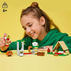 LEGO Super Mario Captain Toad-Camp- Interaktives Spielzeug mit 3 Figuren - Gumba, Zelt & einstürzender Brücke - Kinder Mitbringsel - Spielset - Gamer Geschenk für Jungen & Mädchen ab 6 Jahren - 72040