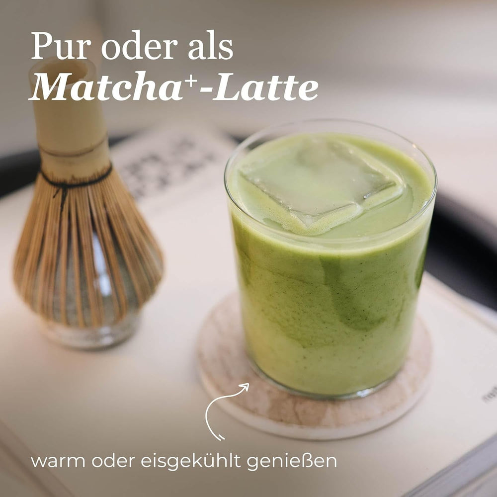 Bio Daily Green Matcha+, amestec de matcha cu spirulină, chlorella, iarbă de grâu, iarbă de orz și 60% matcha premium organic din Japonia, 80 g