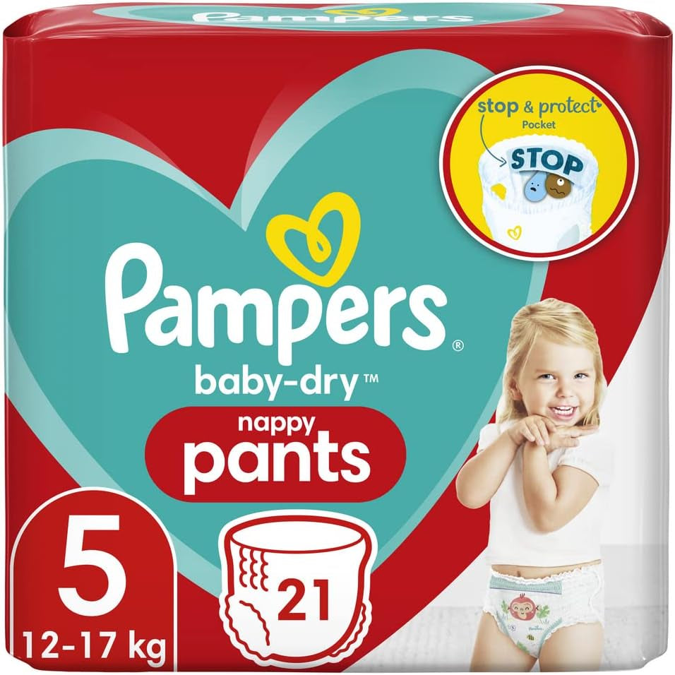 Couches Pampers 81657566 Pantalon Baby-Dry, blanc