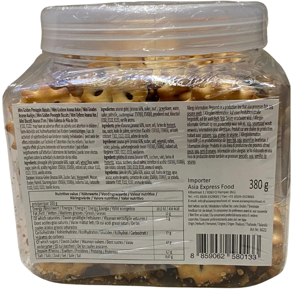 - Mini cookies à l'ananas doré, (1 x 380 g)