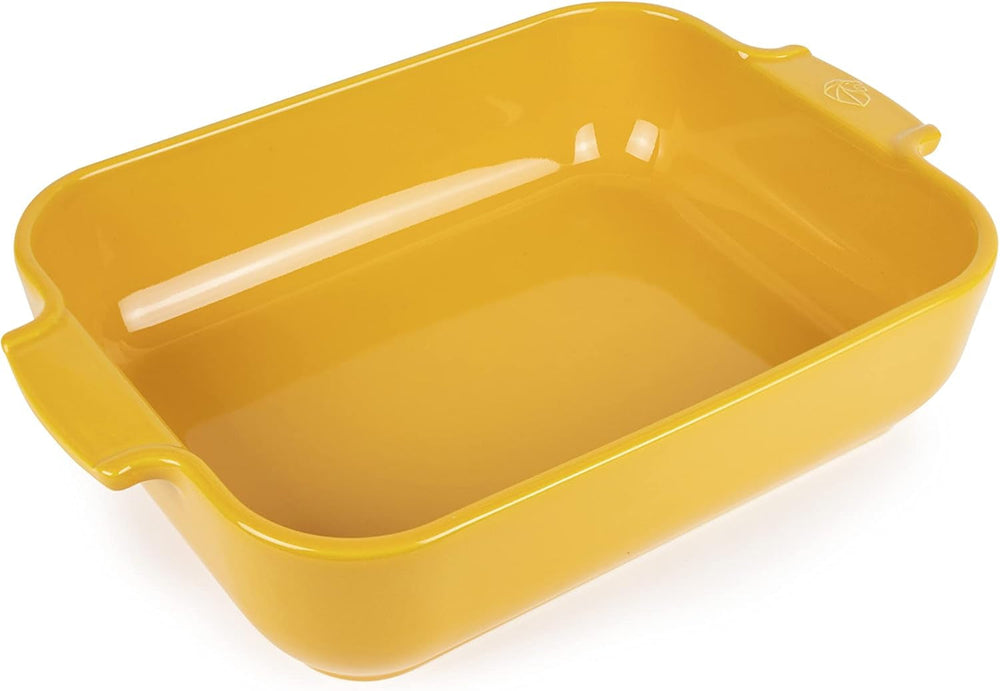 Peugeot Appolia Rechteckige Auflaufform Mit Griffen, Keramik, Schiefer / Grau, 7.2X31X21.7 Cm, Fassungsvermögen: Env. 2 L, 60060 Moules et plaques pour pâtisserie Naty Shop Gelbes Safran