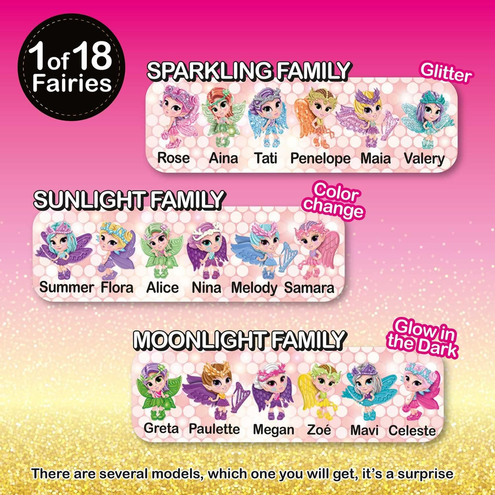 Fée de la folie dans ma poche | Poupée féerique avec ailes, jouet féerique à collectionner avec effets spéciaux tels que paillettes, lueur dans le noir et changement de couleur