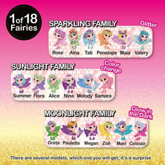 CRAZE Fée dans ma poche | Poupée féerique avec ailes, jouet féerique à collectionner avec effets spéciaux tels que paillettes, lueur dans le noir et changement de couleur Dolls Naty Shop