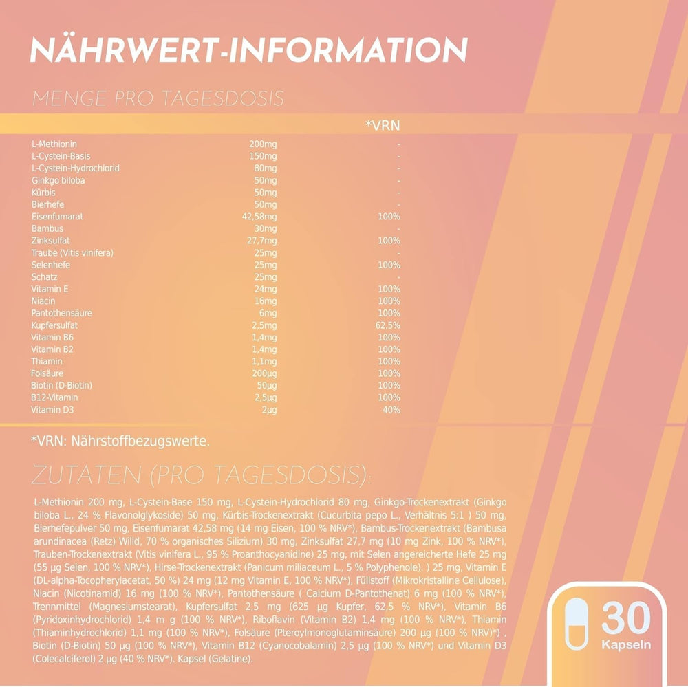 Healthy Fusion Haircomplex, efficace contre la chute des cheveux, 30 gélules Soins capillaires Naty Shop