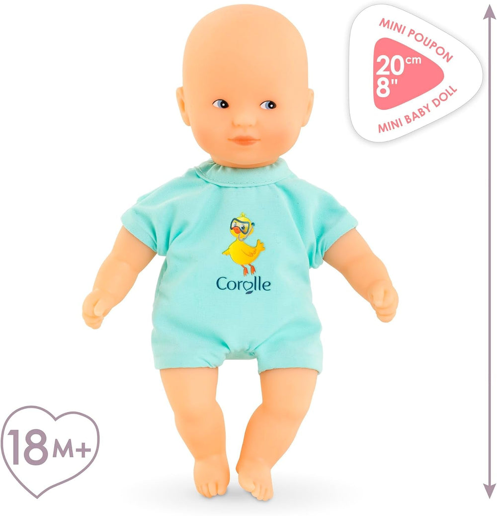 Corolle - Meine erste Babypuppe, Mini-Bada, blau, 20 cm, ab 18 Monaten, 9000120310