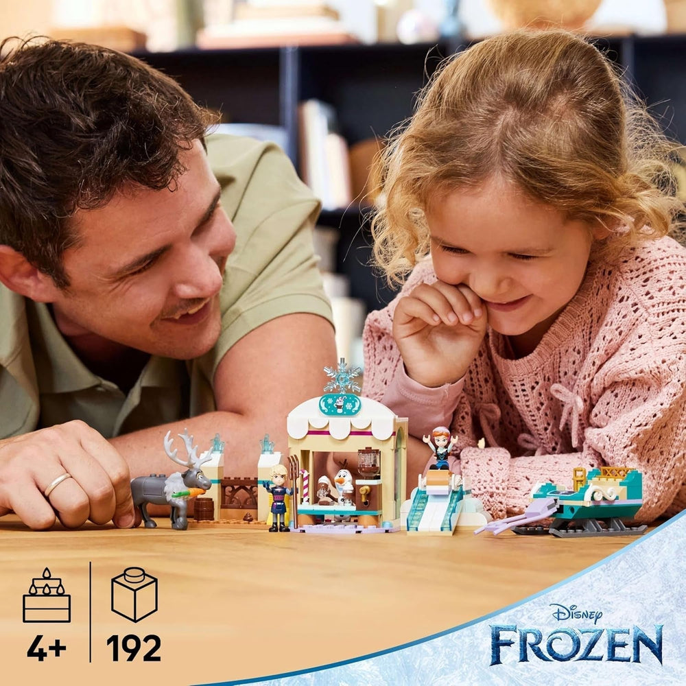 LEGO Ç€ Disney La Reine des neiges : l'aventure en traîneau d'Anna, jouet de construction et coffret de jeu fantastique, support en chocolat avec mini-poupées Anna, Kristoff, Olaf et Sven, jouet princesse pour filles à partir de 4 ans 43256 Ensembles de construction Besuche den LEGO-Store