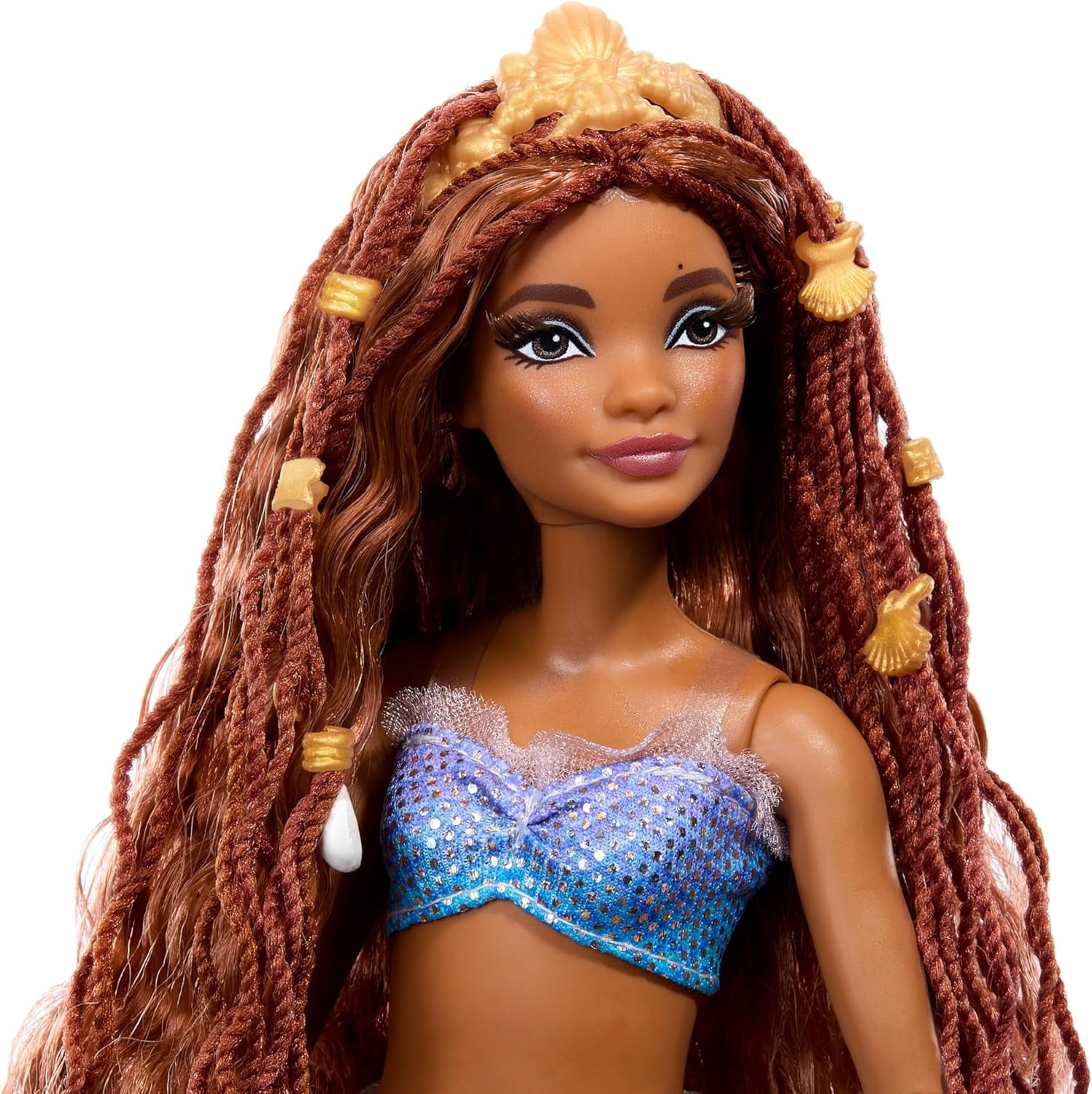 Mattel Disney Ariel La Petite Sirène – Poupée Sirène de luxe avec perles de cheveux et support de poupée pour un jeu et une exposition imaginatifs, pour les enfants de 3 ans et plus, HNF42