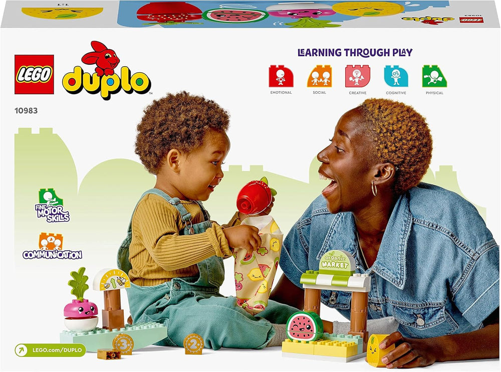 LEGO DUPLO Mon premier marché biologique, magasin de jouets pour garçons et filles, jouet éducatif pour les tout-petits à partir de 1 an et demi, accessoires pour fruits et légumes 10983 Sets de construction Besuche den LEGO-Store