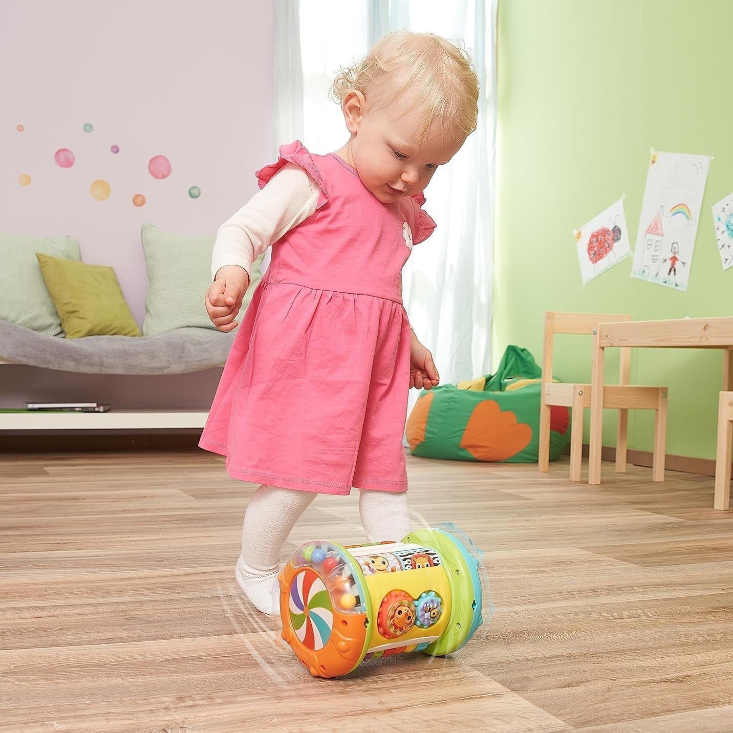 VTech Baby 3-in-1 Rolling Explorer Drum - Jouet interactif pour bébé avec musique - Pour les enfants âgés de 9 à 36 mois Jouets pour bébés Naty Shop