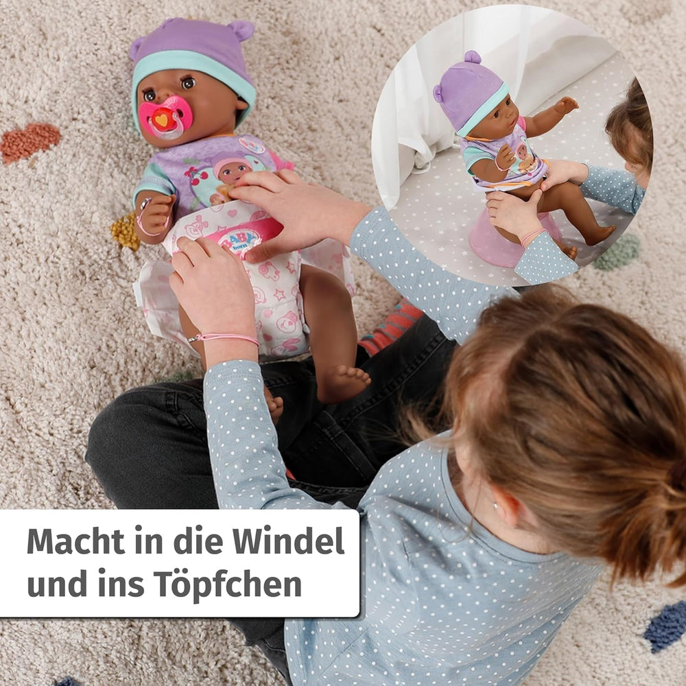 BABY Born Eva 43Cm, poupée avec 10 fonctions et accessoires, pour enfants à partir de 3 ans, fonctionne sans pile, grande poupée 43Cm, 836408 Zapf Creation Dolls Naty Shop