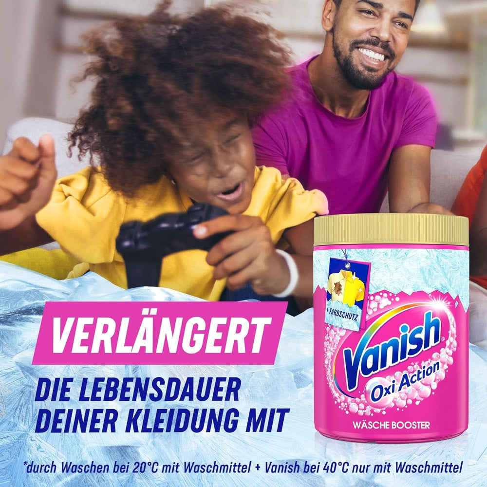 Vanish Oxi Action Powder Pink - 1 X 1,65 Kg - poudre pour enlever les taches et améliorer le linge sans chlore - pour linge coloré Détergents à Lessive Naty Shop