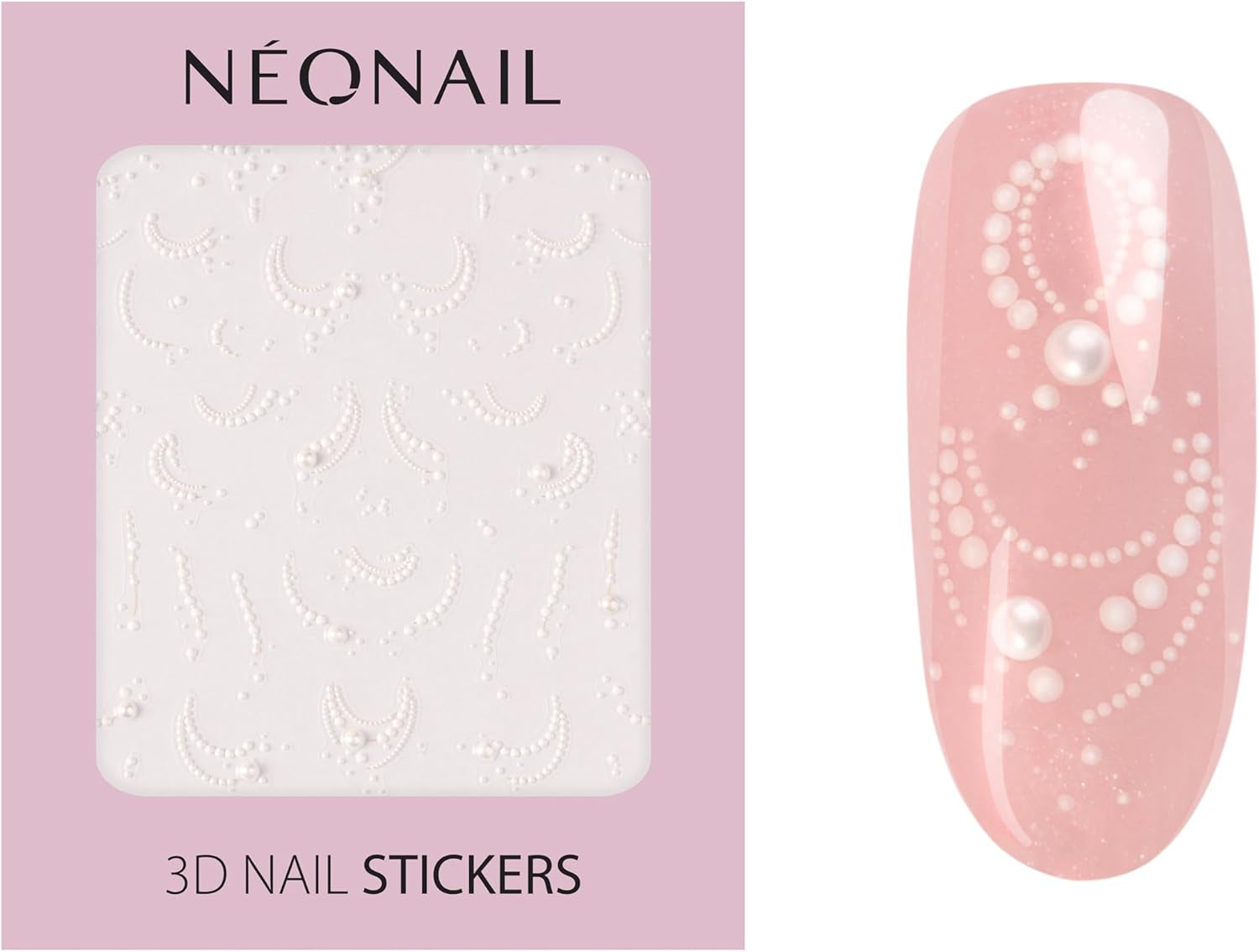 NÉONAIL Nagelstickers 3D - 61 Muster - Nail Charms - Nägel Selber Machen - Nails - Nageldesign - Accessoires - Nailart - Nail Art Zubehör - Nagel Deko - Nagelschmuck - Dekoration Nageldesign - Weiß
