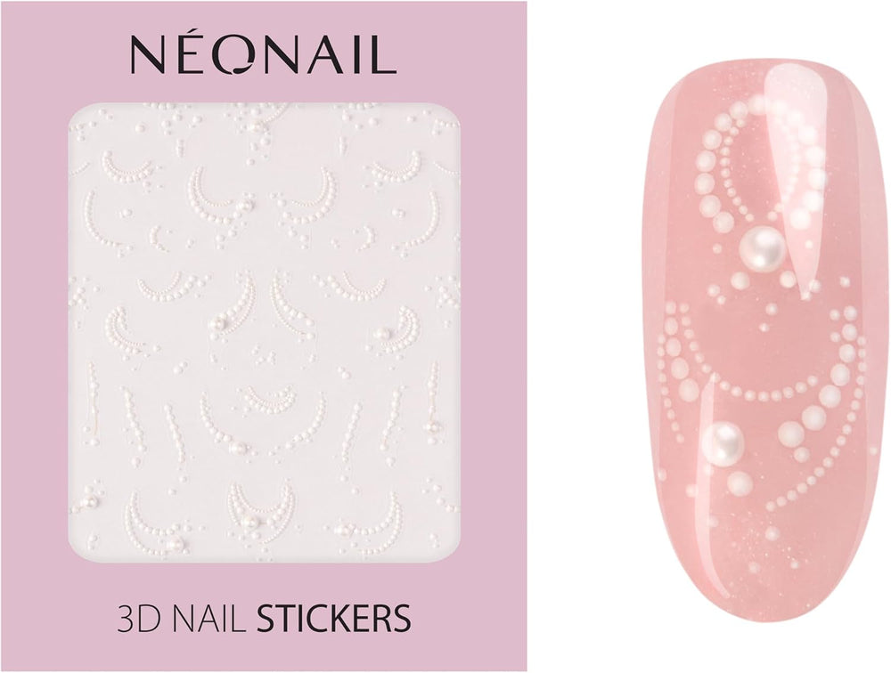 NÉONAIL Nagelstickers 3D - 61 Muster - Nail Charms - Nägel Selber Machen - Nails - Nageldesign - Accessoires - Nailart - Nail Art Zubehör - Nagel Deko - Nagelschmuck - Dekoration Nageldesign - Weiß