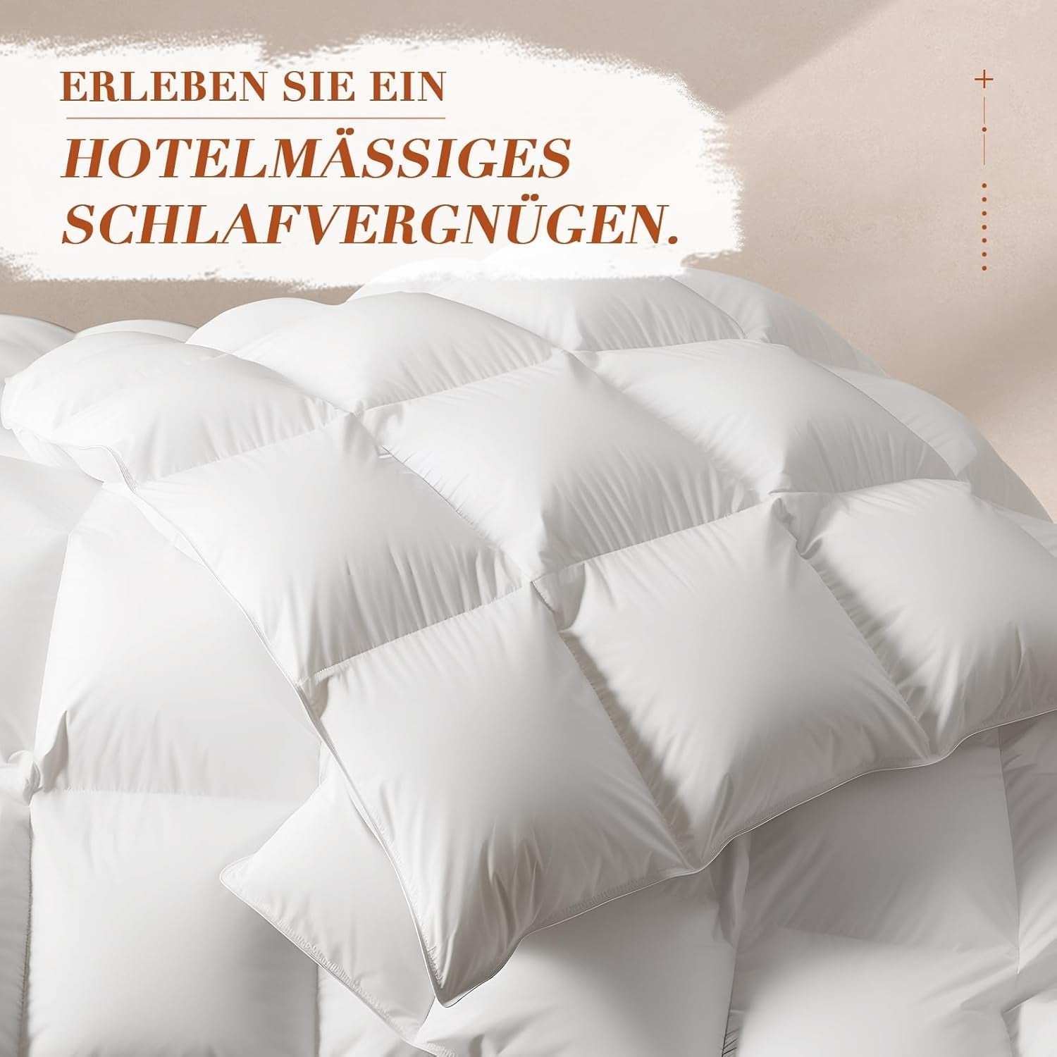 Couette en duvet 135x200 toutes saisons 100% coton couette 4 saisons 135x200 avec duvet d'oie et plumes boîte à chicane 3D très moelleuse couettes et couettes chaleur moyenne Naty Shop