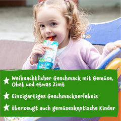 Pumpkin Organics Bio Gemüse-Getreide-Quetschie Kürbis, Birne, Apfel, Pflaume, Hafer ohne Zuckerzusatz¹ - à partir de 8 mois - comme Snack ou Beikost für unterwegs (100g)