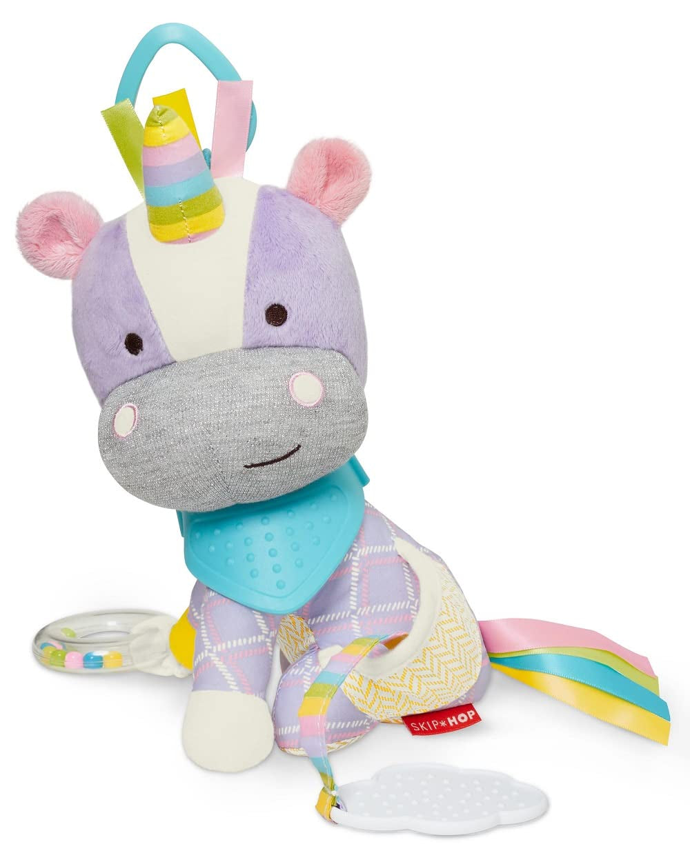 Skip Hop Bandana Buddies Jouet d'activité, Peluche pour bébés et enfants, Multicolore, Éléphant Baby Toys Naty Shop Licorne