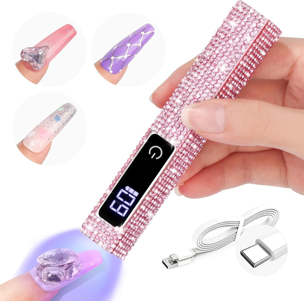 Saviland U V Lampe pour Gel Nägel: Mini U V Lampe pour NägelSchützen Sie Die Haut Wiederaufladbar Klein LED Nagellack Trocknergerät pour Nagellack Aufbaugel Nail Tips Nagelkleber Geschenke Für Frauen