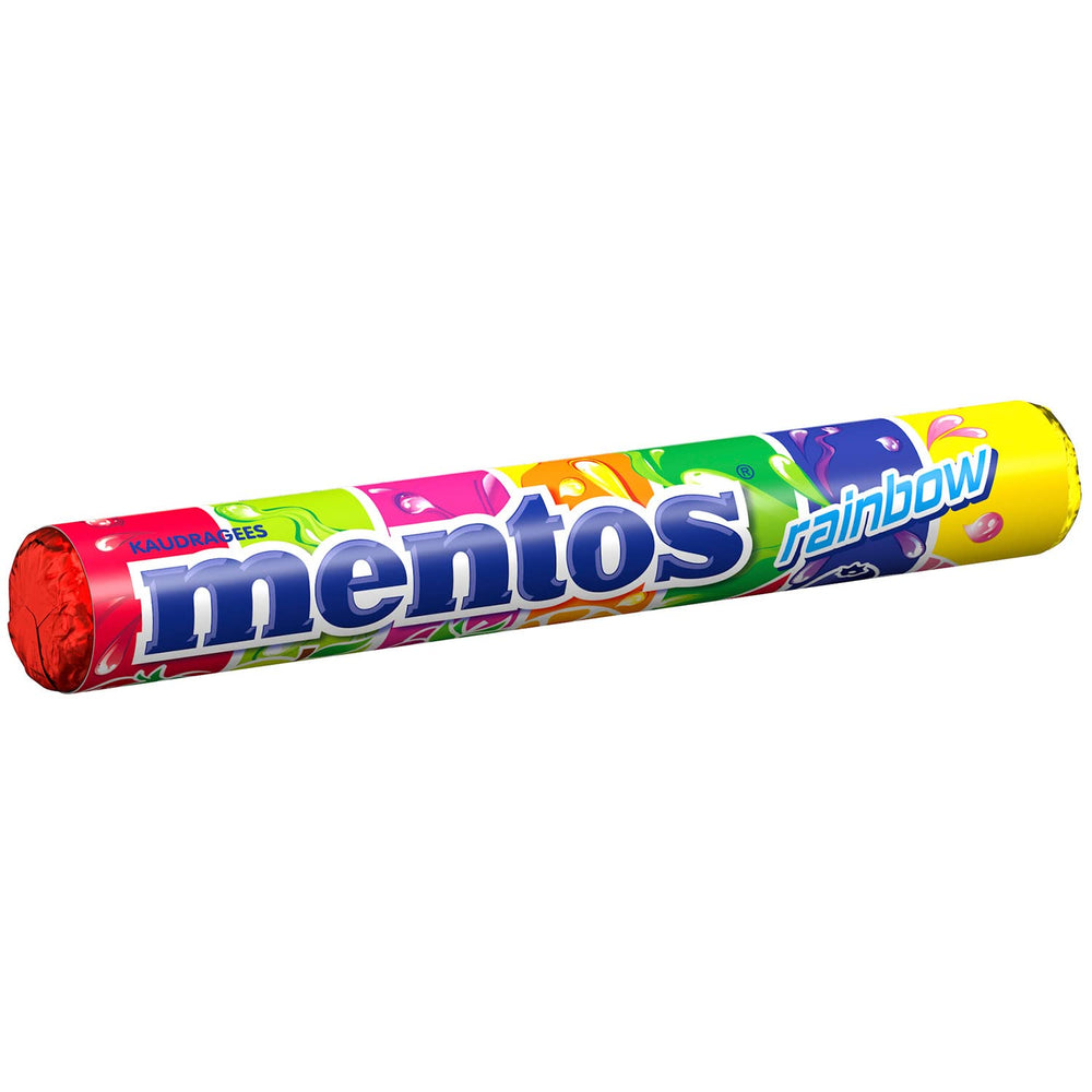 Mentos Fruit Dragees Orange Citron Fraise Bonbons à saveur de fruits à mâcher (3 rouleaux), végétalien (paquet de 3)
