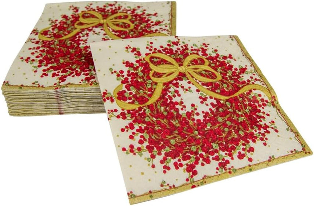 Serviettes en papier triple épaisseur 8070C, 20 pièces, 25 x 25 cm, poivre