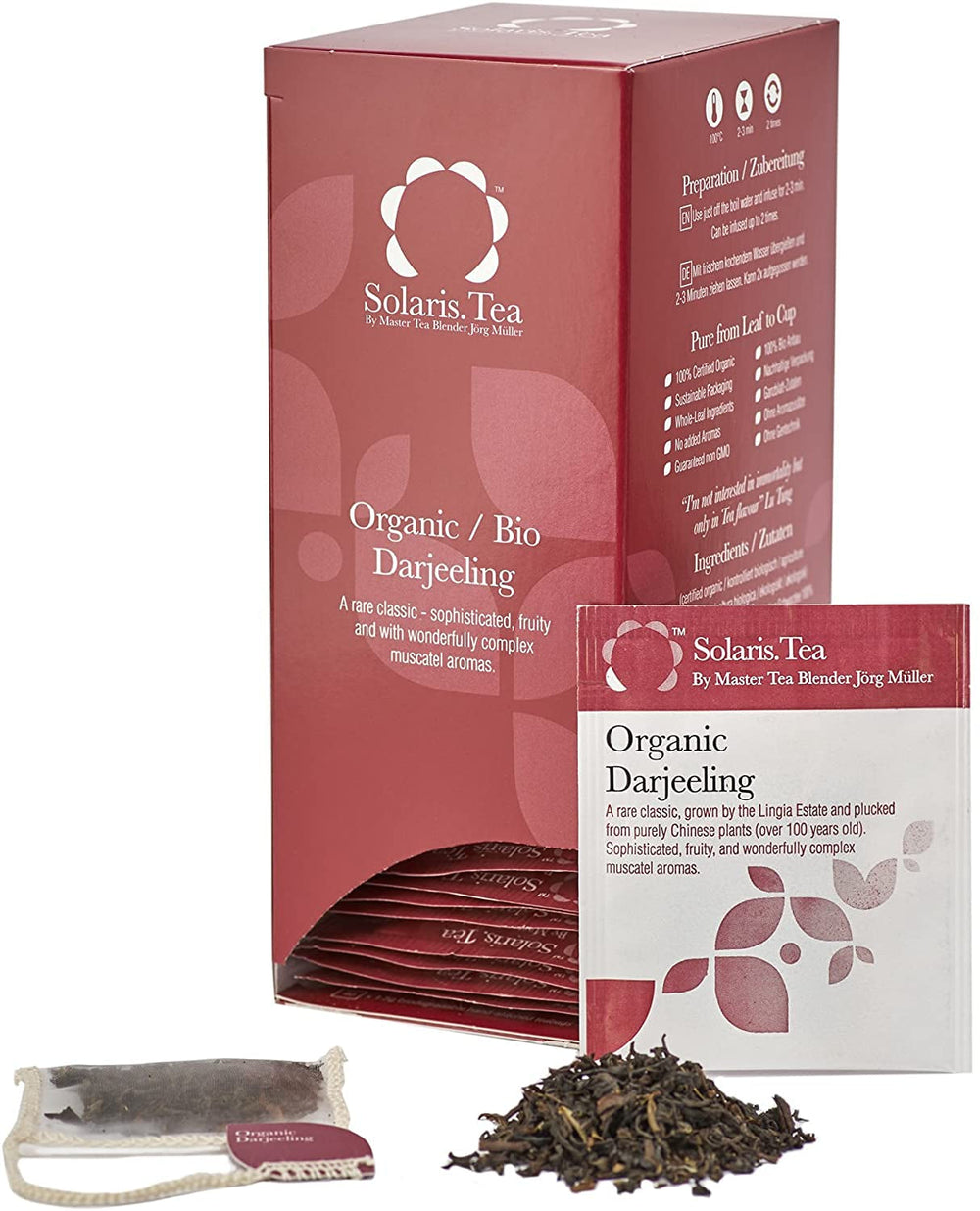 Bio - Ceai alb (Pai Mu Tan), 40 pliculețe de ceai din mătase, pachet de 1 (1 x 60 g)