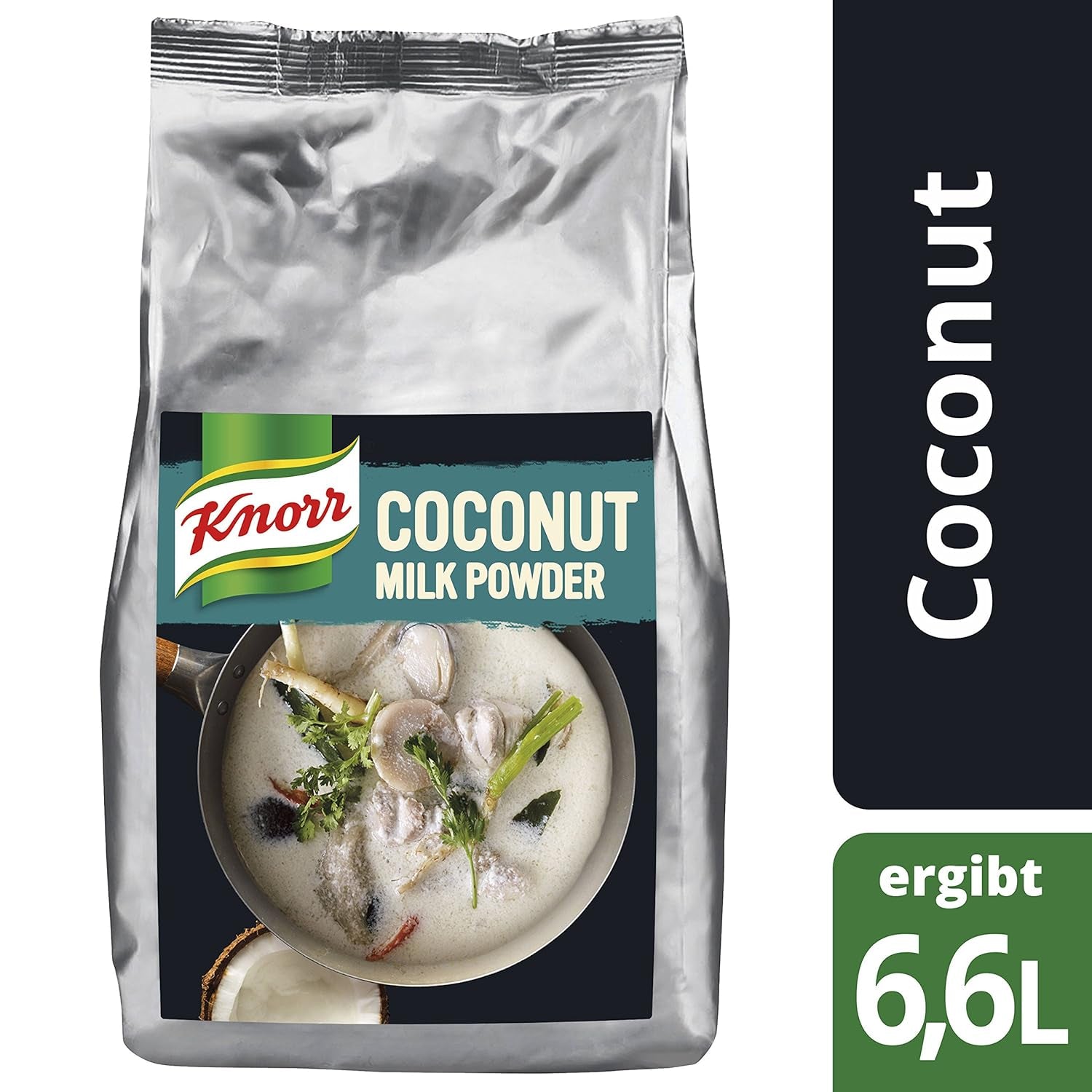 Knorr Kokosmilch Pulver (Lait en poudre aus 20 frischen Kokosnüssen, ergibt 6,6 Liter Kokosmilch) 1er Pack (1 x 1 kg)
