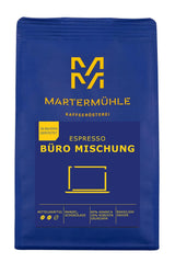 Martermühle Office Blend grains d'espresso 1 kg, force moyenne | Arabica/Robusta | Saveurs : Amande, Chocolat | Grains d'espresso entiers, légèrement torréfiés, faible acidité