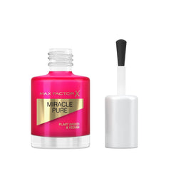 Oja vegană Max Factor Miracle Pure Nail Colour, nuanța 265 Fiery Fuchsia, de lungă durată, cu uscare rapidă, 12 ml