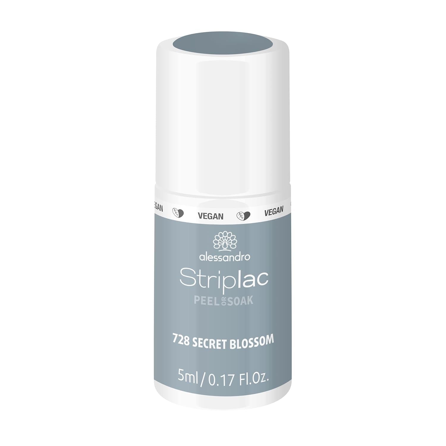 alessandro Striplac UV-Nagellack Flat White – Facile et facile à utiliser – Application facile grâce à la technologie Peel-Off – Vegan et sans alcool – 8 ml