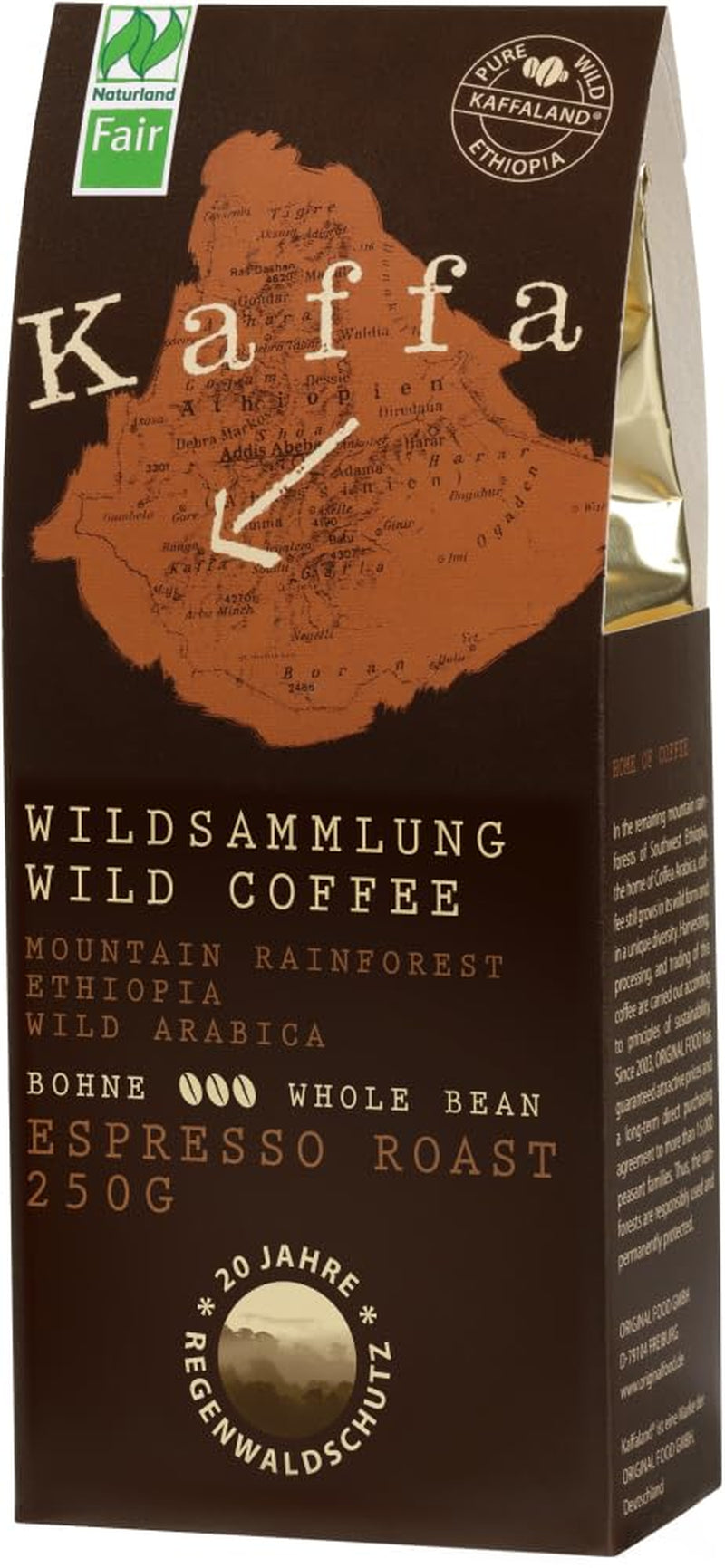 Espresso torréfié bio, grains entiers (6 x 250g)