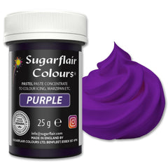 Sugarflair Colorant Alimentaire pour Pâtes, Couleur Violet Pastel, Colorant Alimentaire pour Pâtes, Fondant et Massepain, Couleurs Concentrées Spectrales - 25g